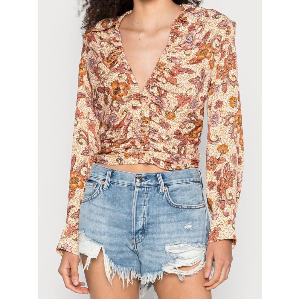 Free People I Got You Floral Top X-Small